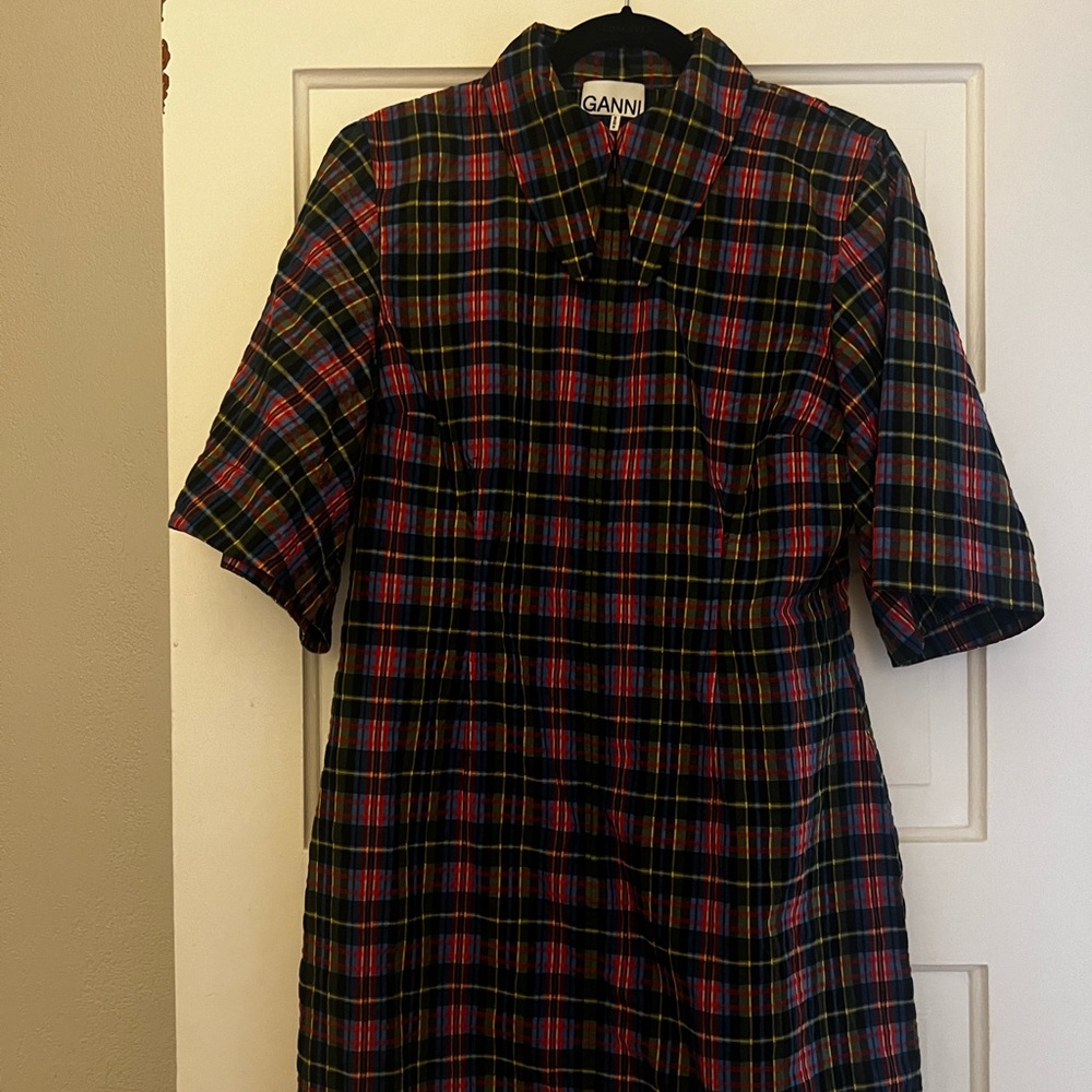 Gianni mini plaid dress